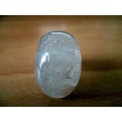 Crane de cristal blanc naturel - Avec ses veinures craquelées. 4 x 3 x 3cm. 48g. D'autres modèles à choix. Cristal, turquoise op