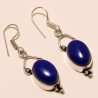Boucles d’oreilles en Lapis-lazuli montées sur argent .925 sterling
