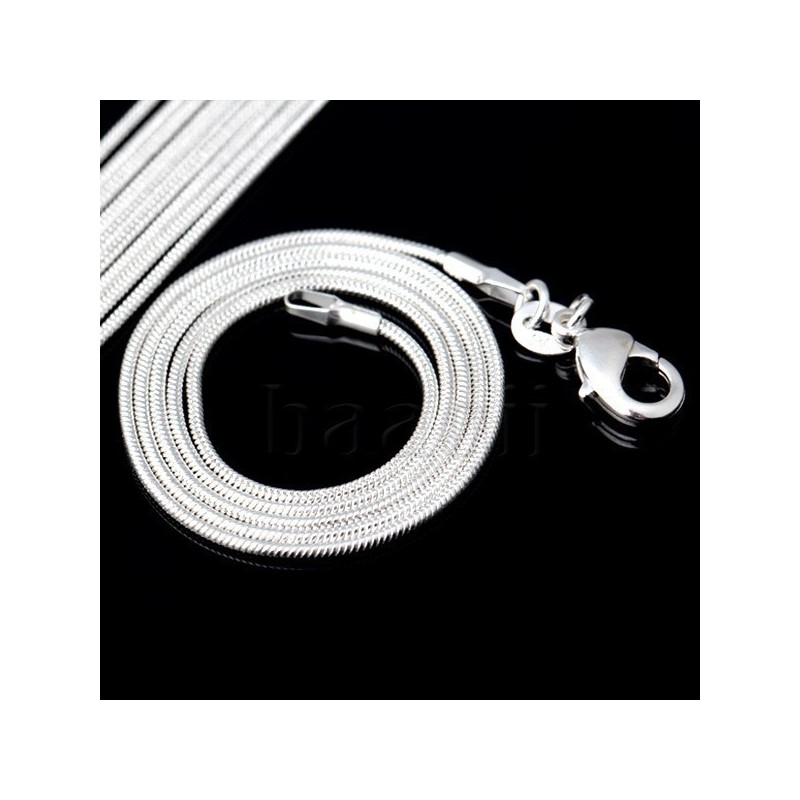 Chaîne argent .925 - environ 42 cm - Modèle maille "Snake"