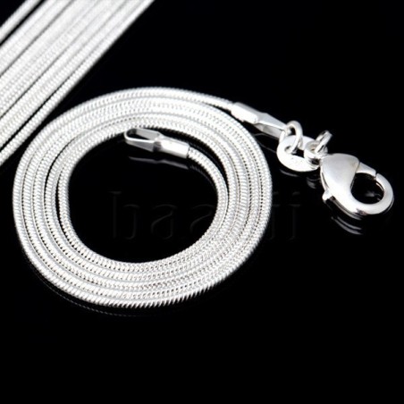 Chaîne argent .925 - environ 42 cm - Modèle maille "Snake"