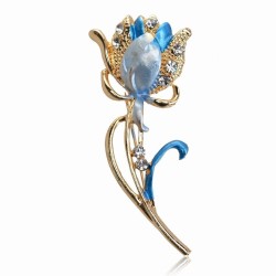 Broche très élégante : rose bleue