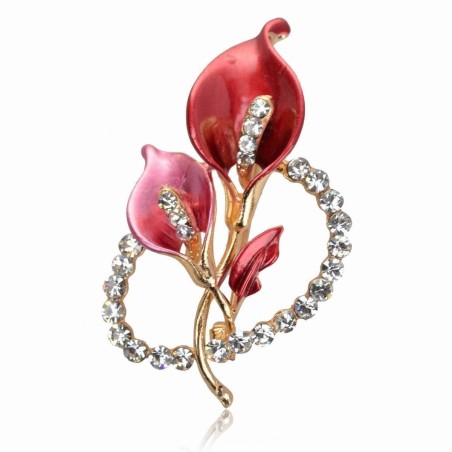 Broche très élégante : bouquet de lys