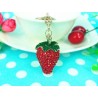  porte-clés "FRAISE" strass.||Bijou de sac