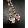Collier petit chat rose ou blanc