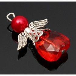 Ange en pendentif de différentes couleurs. Matériau en acrylique avec ses ailes d'ange en métal argenté.

Vous choisissez la c