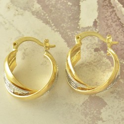 Or 9ct pour ces boucles d'oreilles magnifique - Créoles en vrille