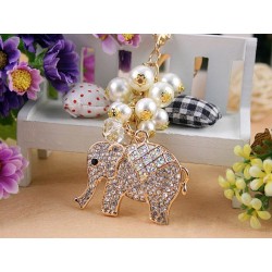  porte-clés "ELEPHANT PERLES" strass.||Bijou de sac