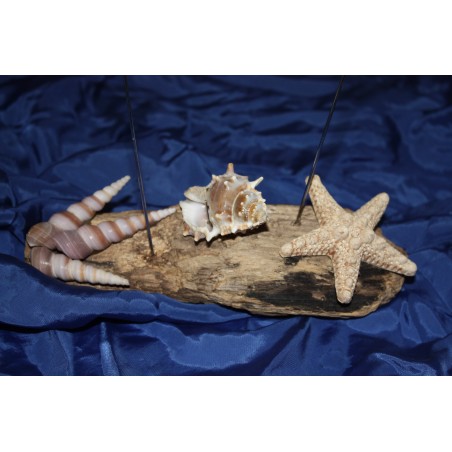 Double porte-photo en bois flotté