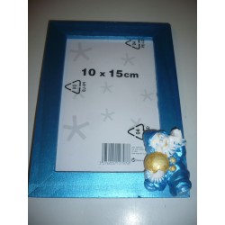  peint à la main monté sur cadre photo en bois peint ||petit clown moulé plâtre