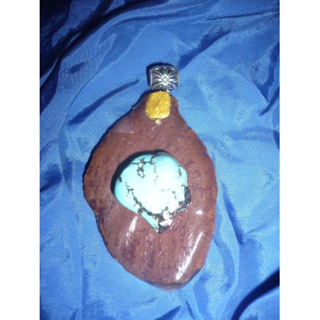 Pendentifs sculptés - Turquoise||pendentif sculpté