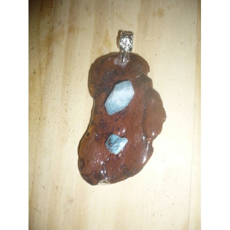 Pendentif aqua-aura Angel||Pendentif aqua-aura Angel