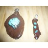 Pendentifs sculptés - Turquoise