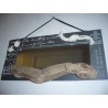 Pièce unique Ardoise miroir bois flotte " serpent "