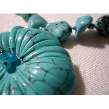 Collier Turquoise somptueux FAIT MAIN et PIECE UNIQUE