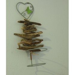 Bois flotte porte-plante papillon