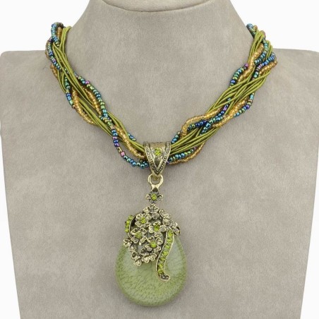 Collier cristal perles