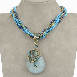 Collier cristal verre perles