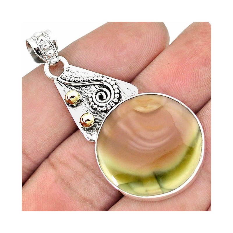 RARE Pièce Créateur avec JASPE IMPERIAL - Argent MASSIF