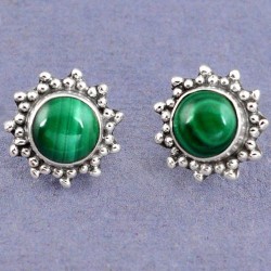 RARE Pièce Créateur avec MALACHITE - Argent MASSIF
