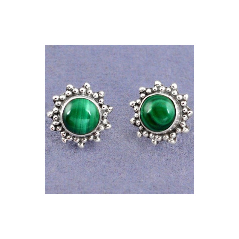 RARE Pièce Créateur avec MALACHITE - Argent MASSIF