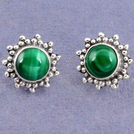 RARE Pièce Créateur avec MALACHITE - Argent MASSIF