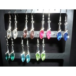 Boucles d'oreilles cristal à choix : diverses couleurs
