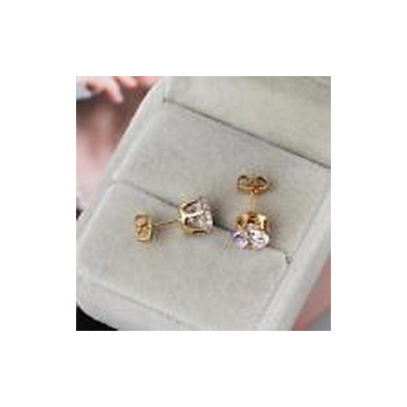 1 paire de boucles d'oreilles "clou"strass