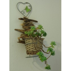 Bois flotte porte-plante papillon
