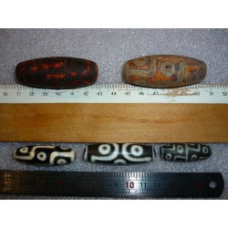  tibetain - 9 yeux - tibetan.||Superbe - DZI -Perle sacrée ancienne