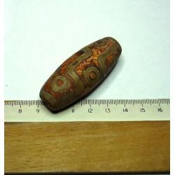  tibetain - 9 yeux - tibetan.||Superbe - DZI -Perle sacrée ancienne