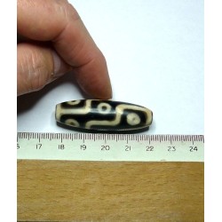  tibetain - 9 yeux - tibetan.||DZI -Perle sacrée ancienne