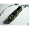 Pendule en orgone et tourmaline - Ayez toujours votre pendule sur vous... Protection. Beau pendentif pointe /