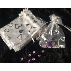 5cm x 7cm||8x Pochettes cadeaux en "organza" : 8