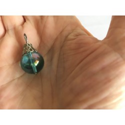  cristal bombardé d'Or||Pendentif en Aqua Aura