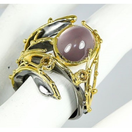 Pierre principale: Chalcedony cabochon rose  Naturelle
Traitement pierre principale: Non
Citrine
carats (TCW): 50.05
Argent 