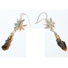 Splendide boucle d'oreilles crées en météorite + elfe fee. Météorite "champ du ciel. Hauteur 60mm. Météorite : 20mm x 6mm. Argen