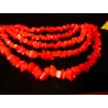  fermoir en S - 5 rangs sur le devant : 16 à 32 cm||Collier de chips de corail rouge