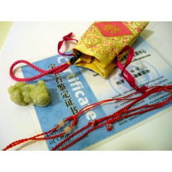 Certificat Jade vert Grade A - Jade Jadéite naturel - Dragon Pi Xiu - Pendentif : Protection et richesse