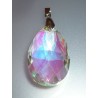 Pendentif goutte en cristal "aurore boreale" XXXL