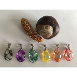 Pendentif cristal multicolore