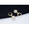 X - Boucles d'oreilles avec son cristal en cage