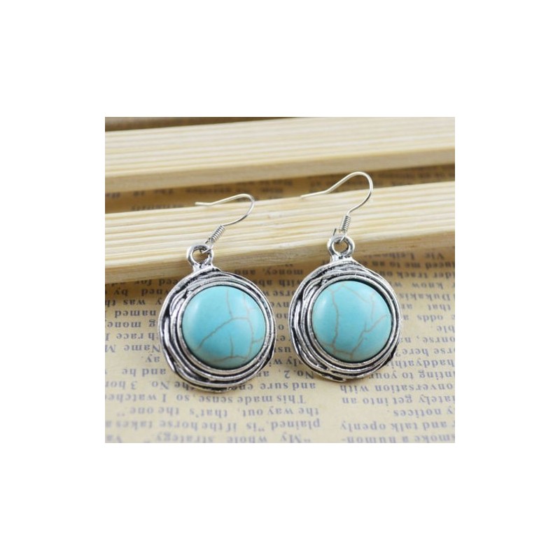 Boucles d'oreilles turquoises