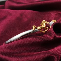 Bracelet "Cheval" en argent poinçonné .925 - bicolore or et argent - Très classe, tout en raffinement