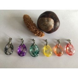 Pendentif cristal multicolore