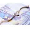  semi-rigide||Bracelet fantaisie avec son cœur central en strass