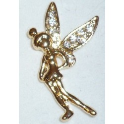 Boucles d'oreilles : Elfe Fée Fairy fee clochette doré avec strass