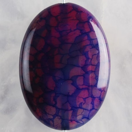 Perle pendentif AGATE VEINE DE DRAGON monté avec un anneau