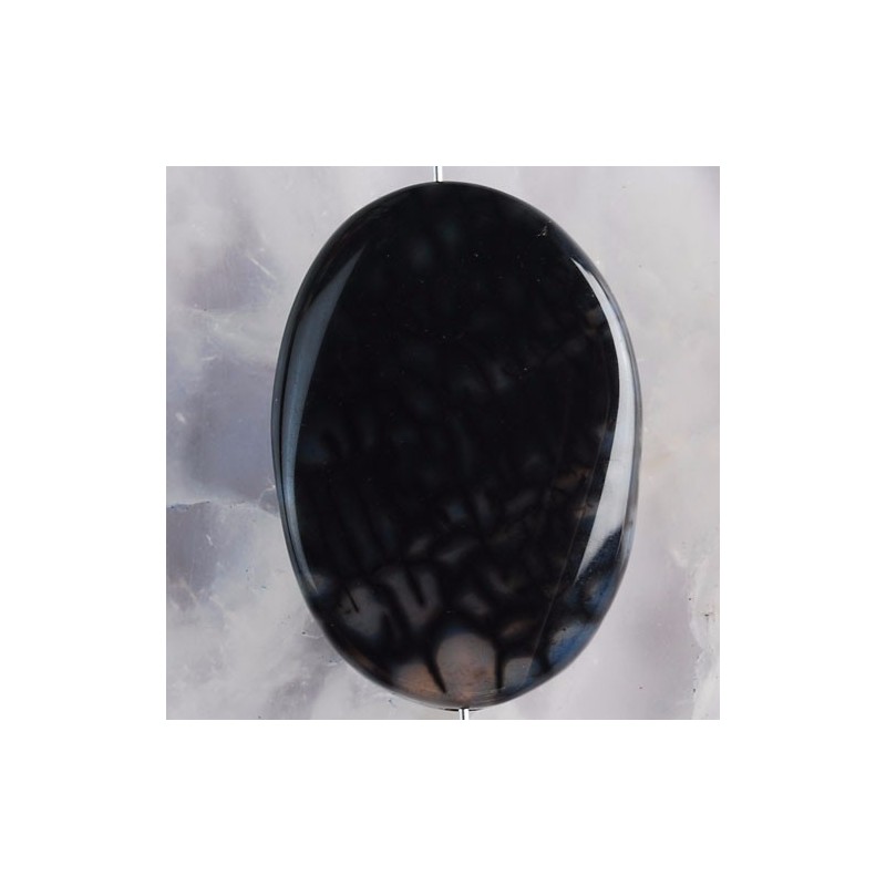 Perle pendentif AGATE VEINE DE DRAGON monté avec un anneau