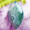 Pendentif AGATE VERTE VEINEE