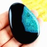 Pendentif AGATE VERTE ET NOIRE superbe monté avec un anneau||Pendentif AGATE VERTE ET NOIRE superbe monté avec un anneau